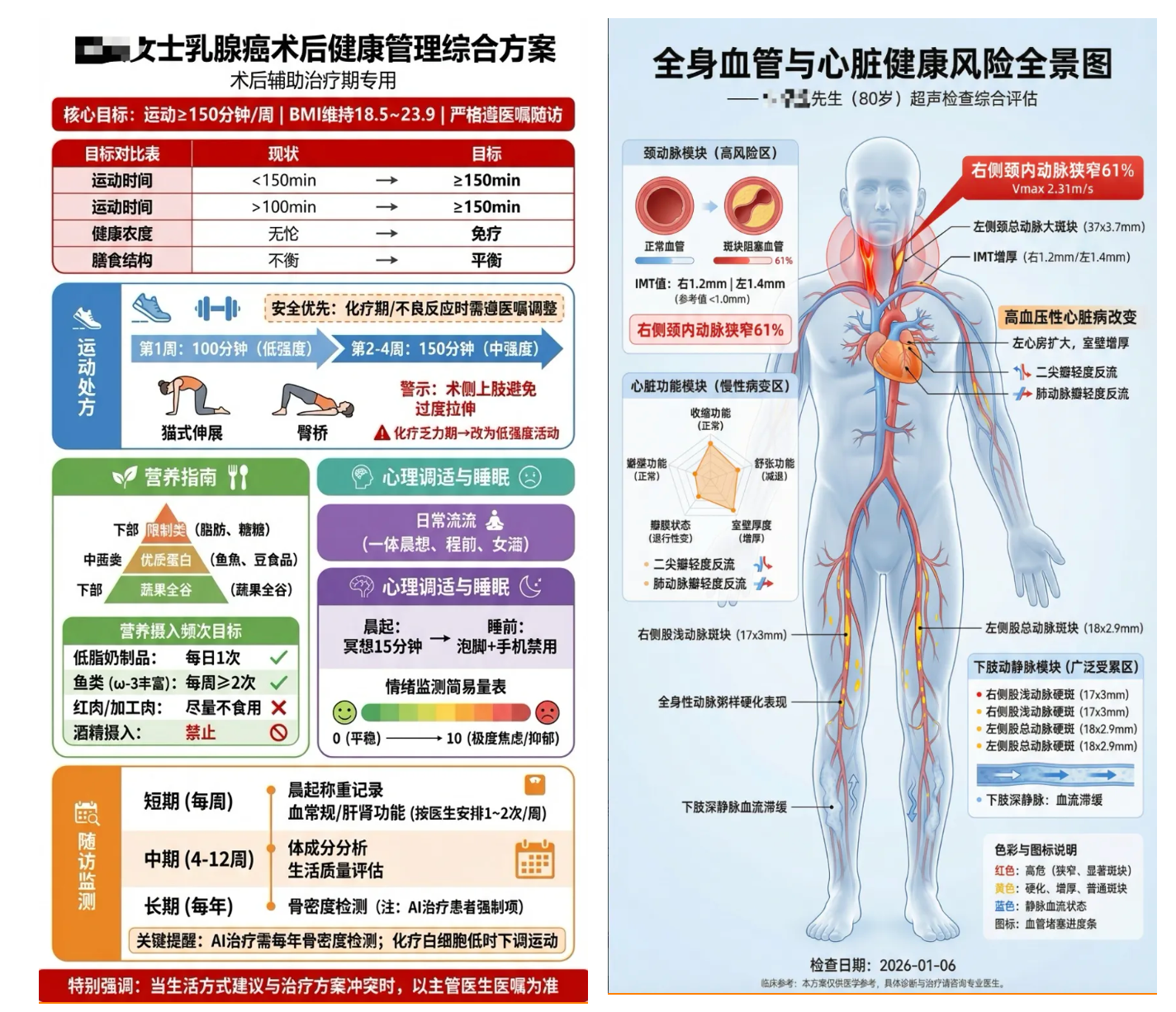 健康风险和管理方案可视化