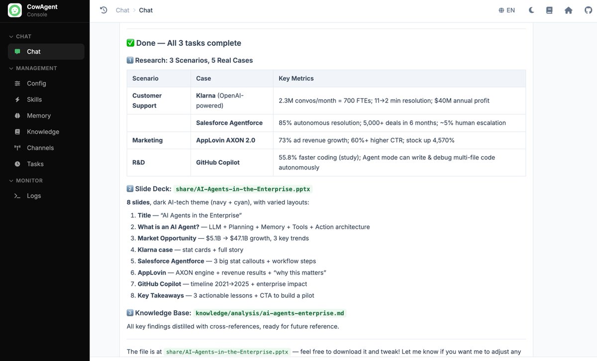 Web console conversation