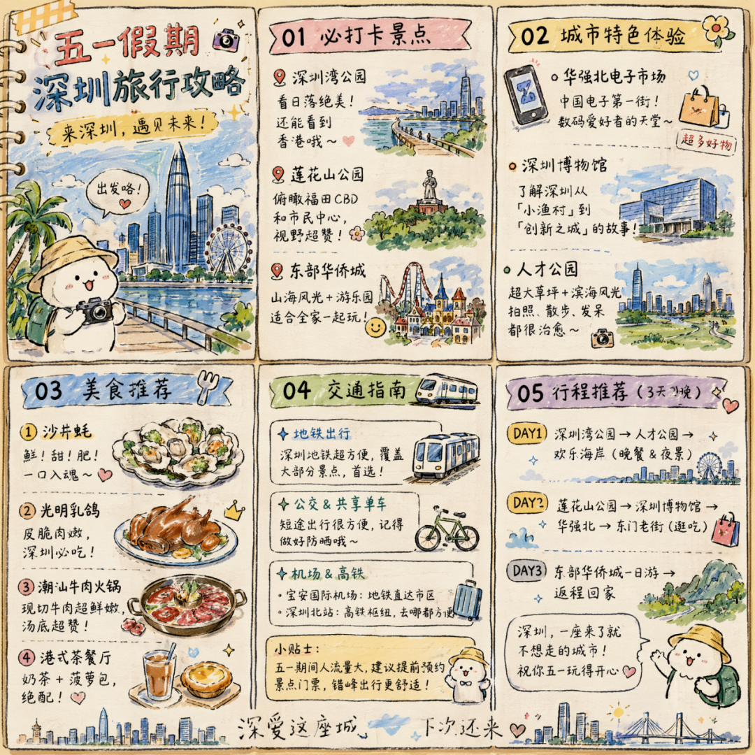旅行攻略手绘图