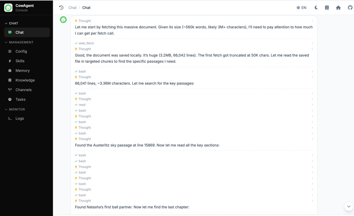 Tool call timeline